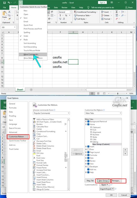 how to add strikethrough in excel quick access toolbar