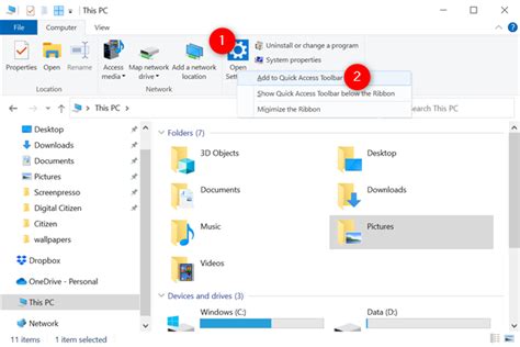 how to add stuff to the quick access toolbar