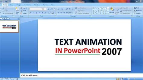 how to add text animation in powerpoint 2007