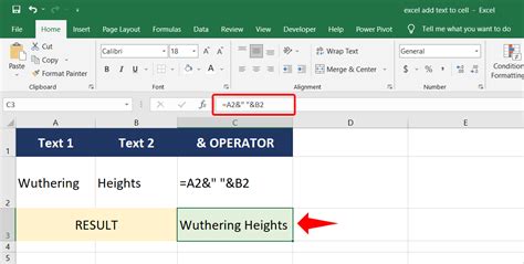 how to add text below in excel cell