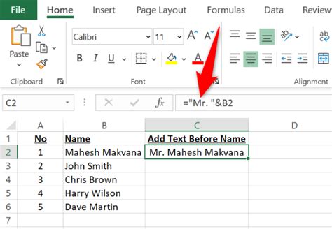 how to add text in an excel cell