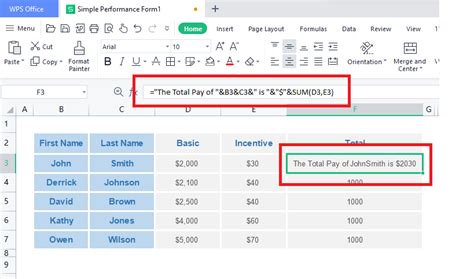 how to add text in excel using formula