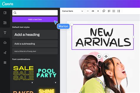 how to add text on canva mobile for free