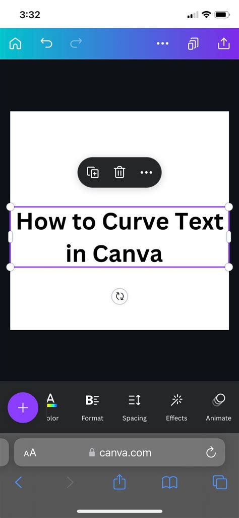 how to add text on canva mobile on iphone