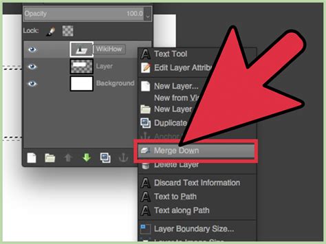 how to add text outline in gimp