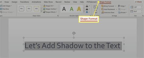 how to add text shadow in powerpoint on mac
