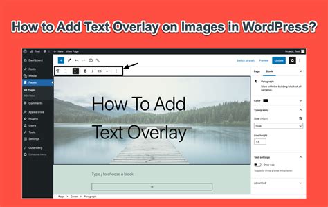 how to add text under an image in wordpress