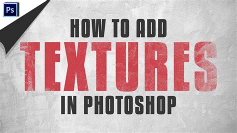how to add texture in photoshop text