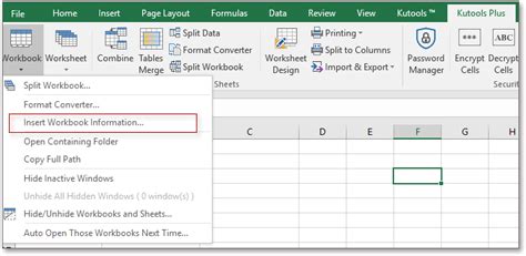 how to add the filename in excel