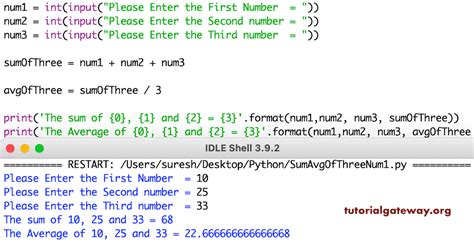 how to add three numbers in python