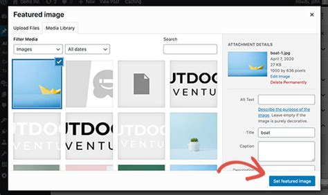 how to add thumbnail image to wordpress post