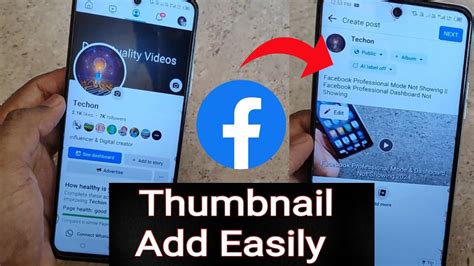 how to add thumbnail to facebook video on iphone