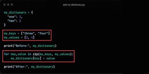 how to add to a dictionary python for loop