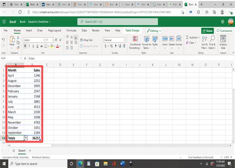 how to add total row in excel using vba