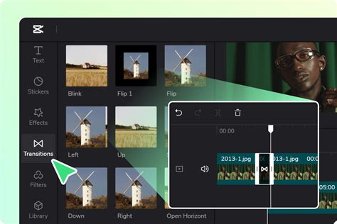 how to add transitions in capcut