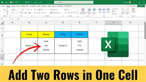 how to add two rows in one cell