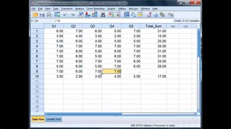 how to add two variables together in spss