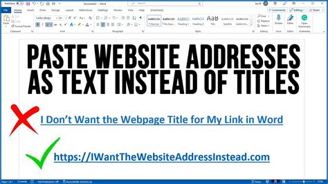 how to add url in ms word