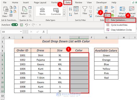 how to add values in excel drop down