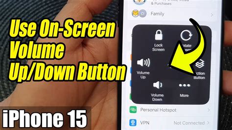 how to add volume button on screen iphone