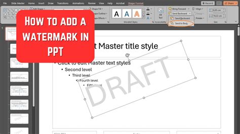 how to add watermark text in powerpoint