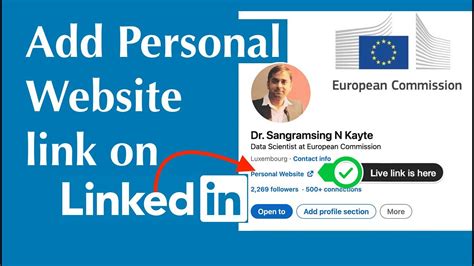 how to add website to linkedin