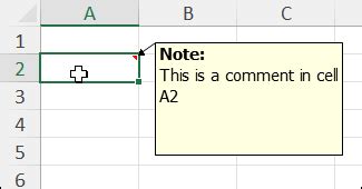 how to add yellow comment box in excel