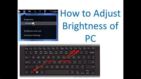 how to adjust brightness on desktop using keyboard