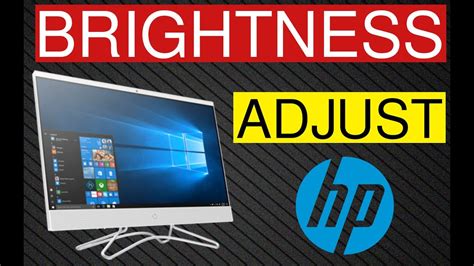 how to adjust brightness on hp computer monitor