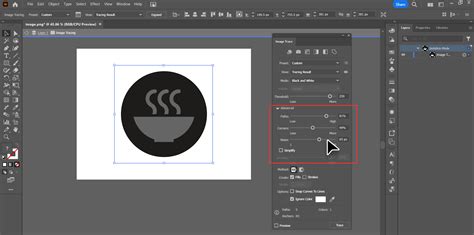 how to adjust image trace in illustrator