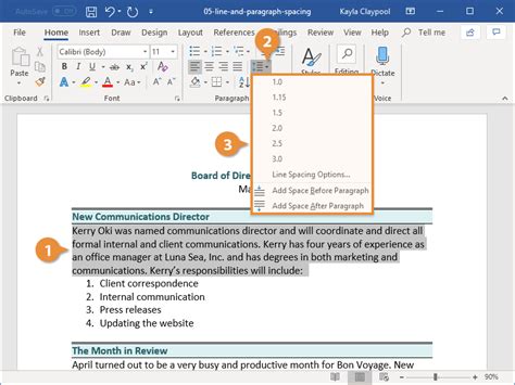 how to adjust line spacing in word doc