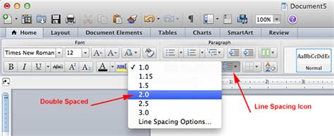 how to adjust line spacing in word on mac