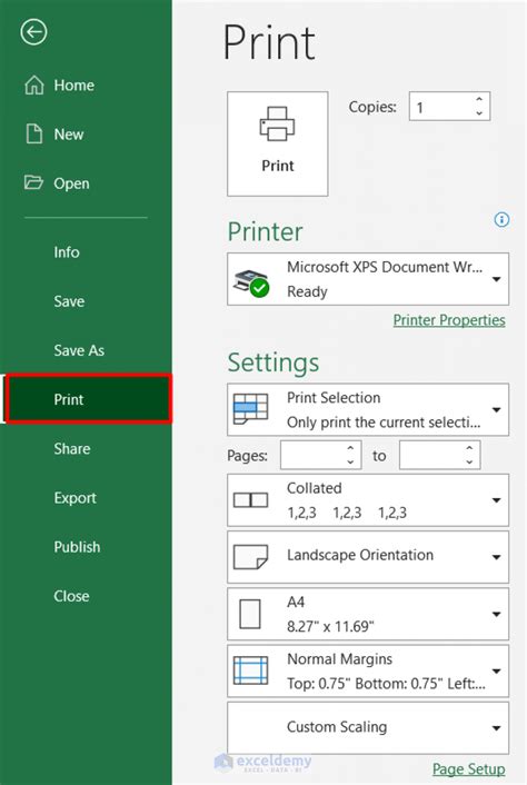 how to adjust page size in excel for pdf