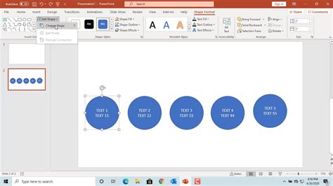 how to adjust shape size in powerpoint