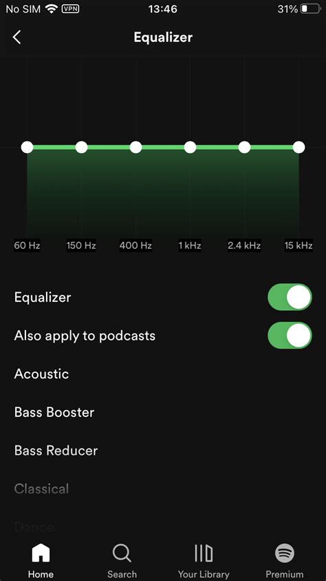 how to adjust spotify equalizer