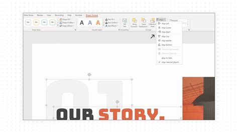 how to align heading in powerpoint
