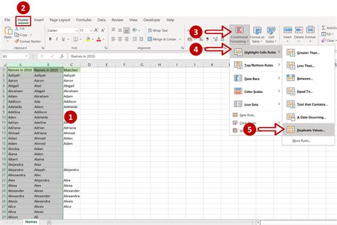 how to align matching cells in excel