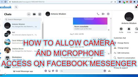 how to allow microphone access in messenger