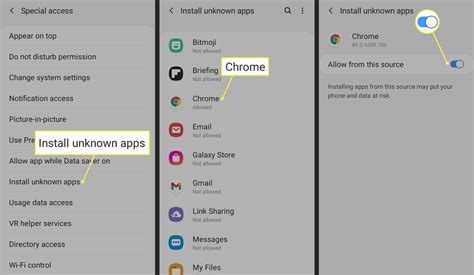 how to allow unknown apps. to download on android