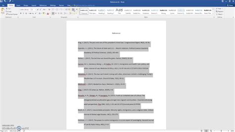 how to alphabetize citations in word