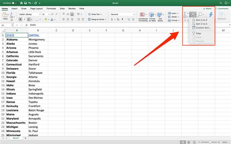 how to alphabetize rows in excel