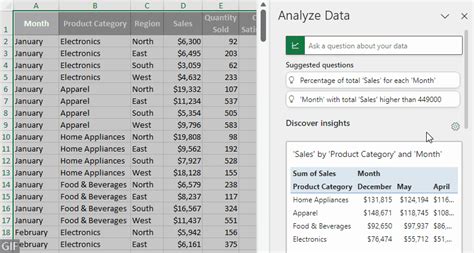 how to analyse excel data with ai