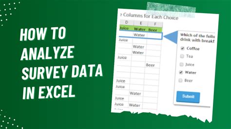 how to analyze survey data using excel