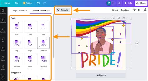how to animate in canva