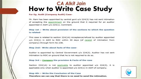 how to answer a case study in exam