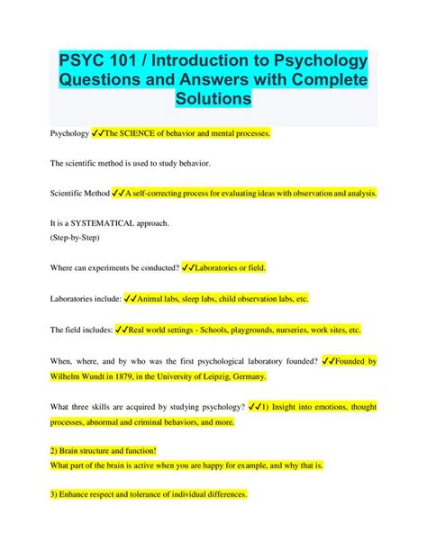how to answer questions in psychology