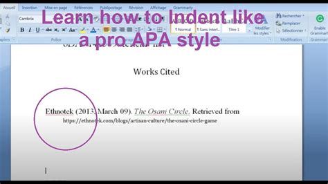 how to apa citation in word