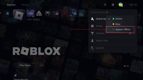 how to appear offline roblox ps5