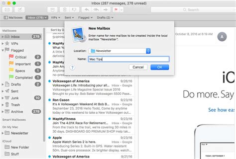 how to apple email