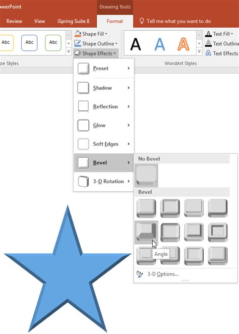 how to apply bevel text effect in powerpoint